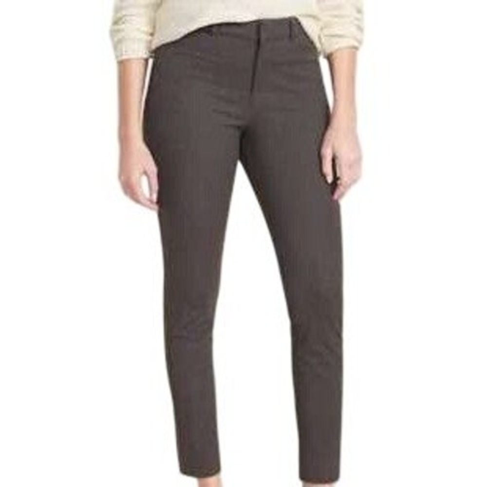 Old Navy 12 Dark Gray Pixie Pants Women Mid-Rise Ankle Chino Workwear